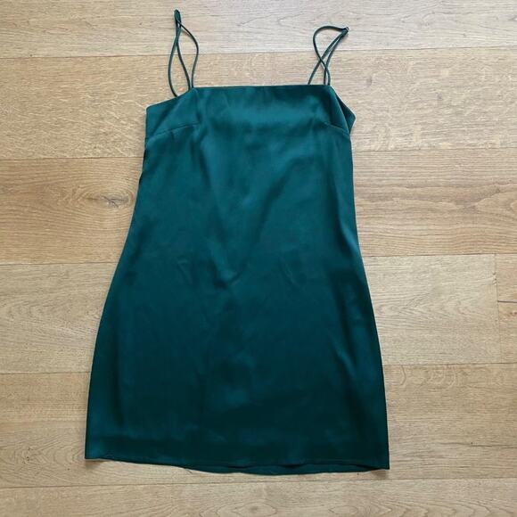 Lani The Label - Lennon Mini Slip Dress in Green - Picture 1 of 6